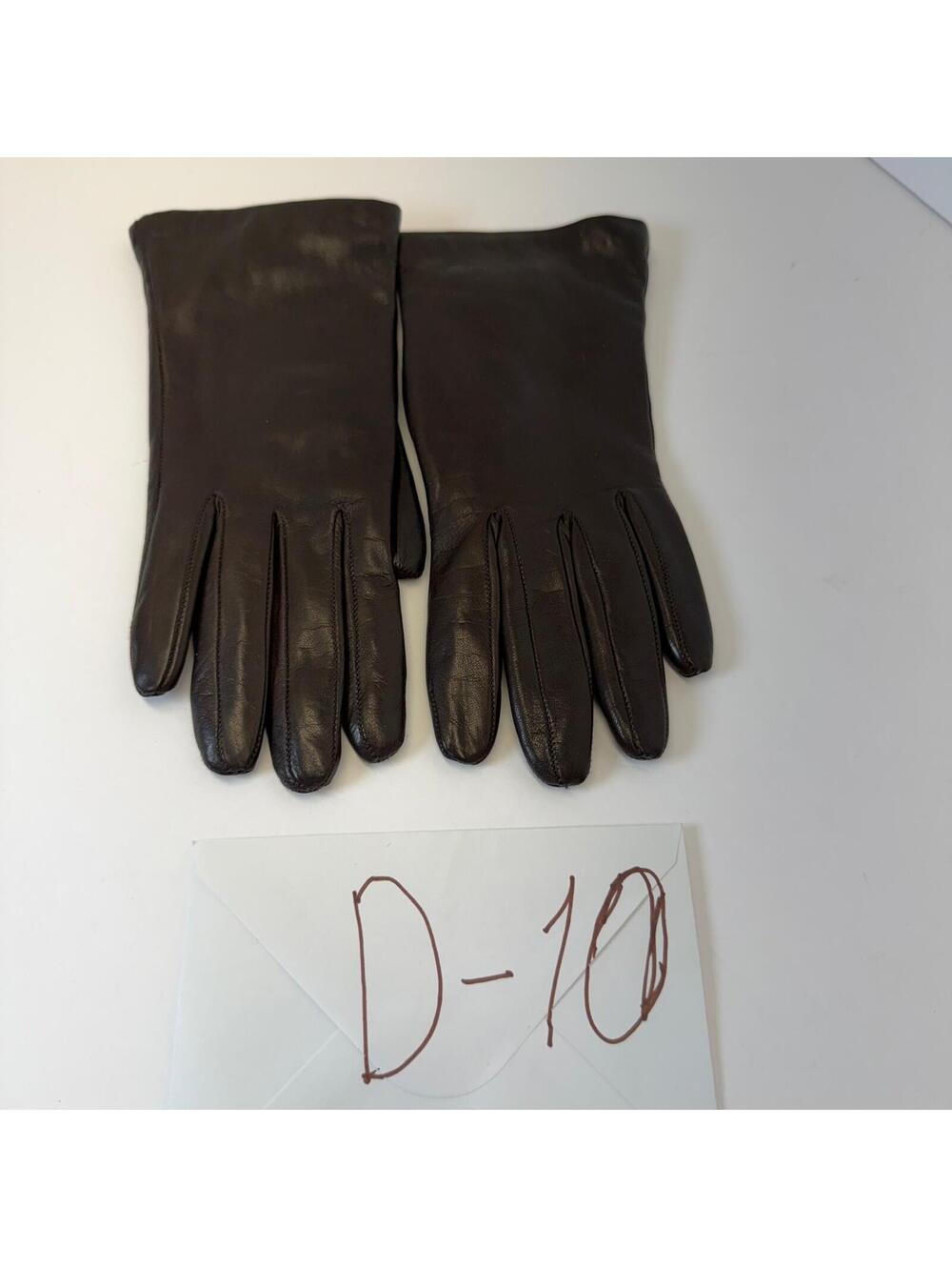 Fratelli‎ Rossetti Leather Gloves 6 1/2 Brown Cashmere Lining Made in Italy